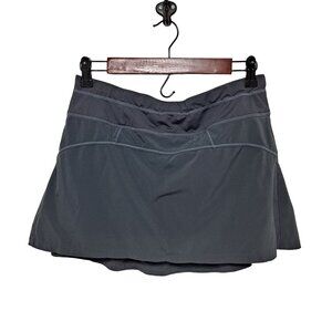 Athleta Skort Woman Small Gray Shorts Skirt Pleated Athletic Athleisure Pocket